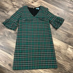 DJ green plaid dress sz 4